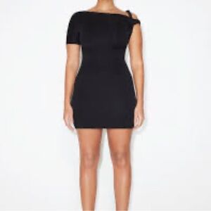 Khy Black sueded stretch dress